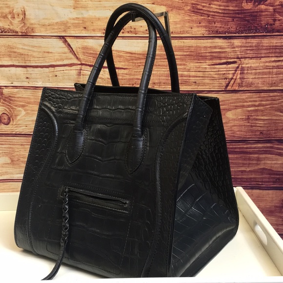 Celine Large Phantom Croc Embossed Leather Bag - Picture 2 of 8